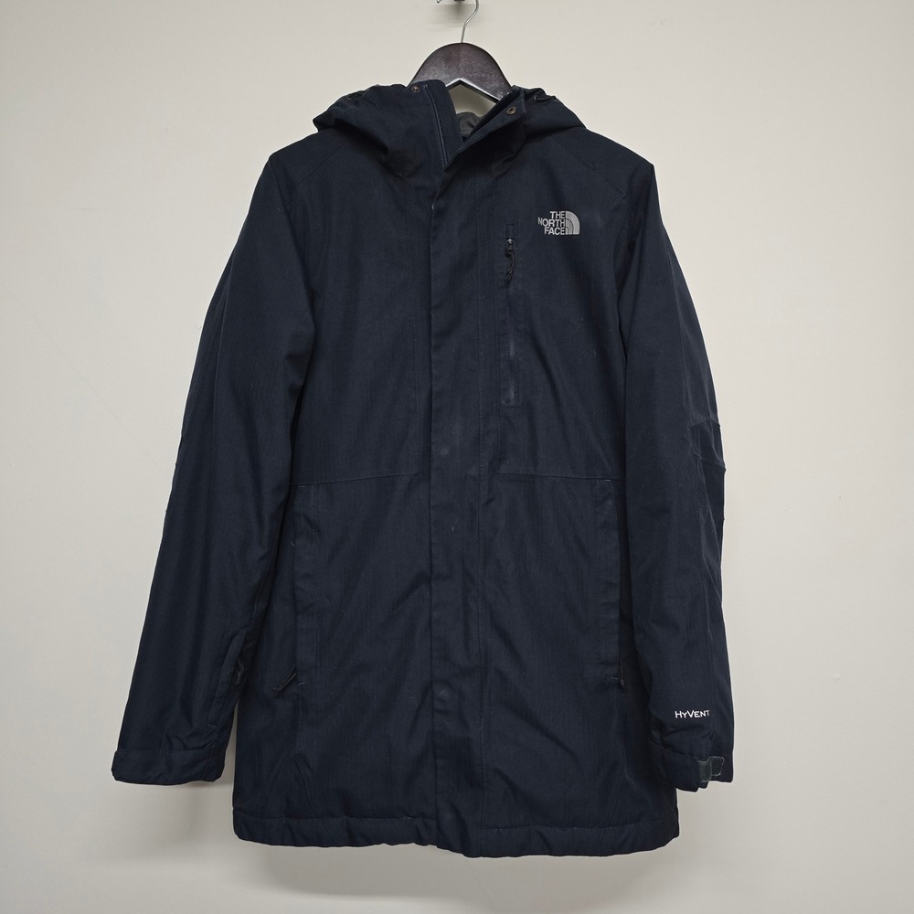 The North Face Mount Elbert Parka Mens M Navy Blue Hyvent Hooded Gorpcore
